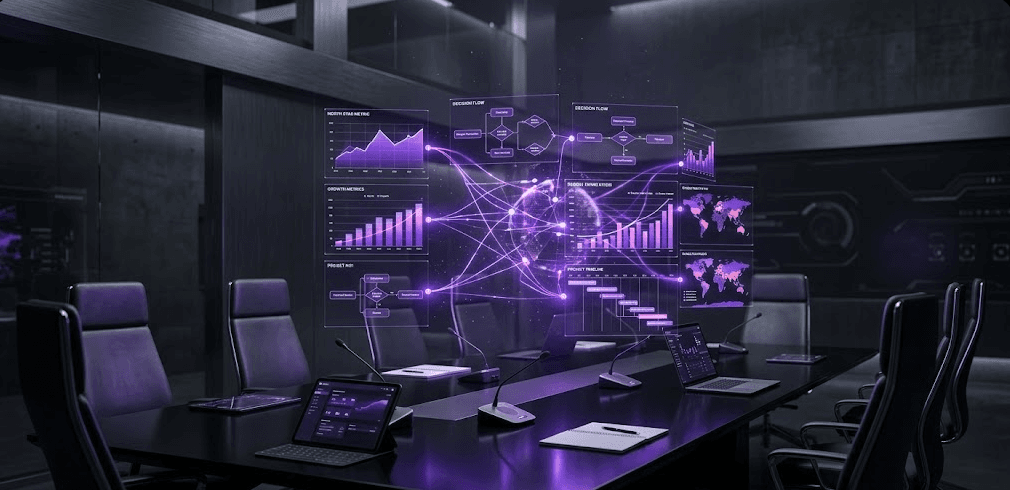 Reunião estratégica, equipe em imersão e discovery